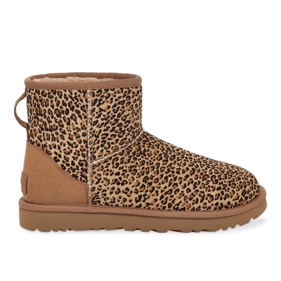 UGG Women's Classic Mini Speckles Genuine Calf Hair Animal Leopard Cheetah 6 - Picture 2 of 10